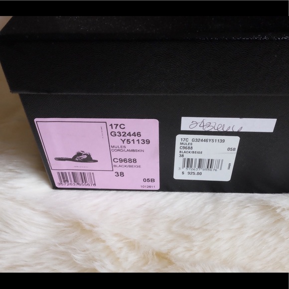 Chanel Black Cruise Pearl Cord CC Mules 38/7-7.5 - Picture 8 of 8